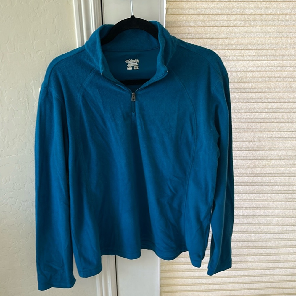 Columbia Light Polarfleece 1/4 Zip Pullover Teal XL
